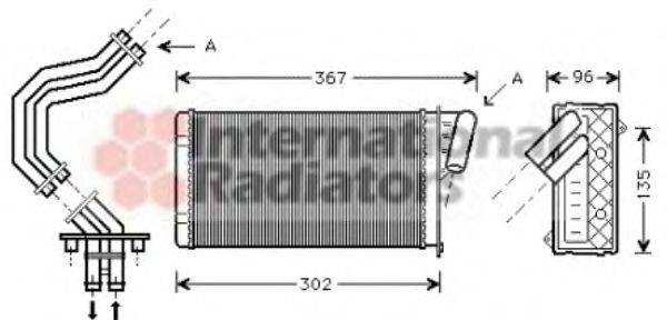 VAN WEZEL 43006229 Теплообмінник, опалення салону