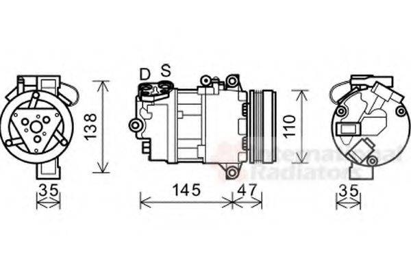 VAN WEZEL 0600K395 Компресор, кондиціонер