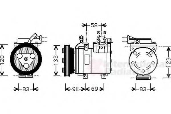 VAN WEZEL 8200K250 Компресор, кондиціонер