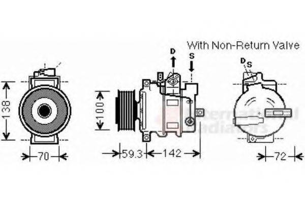 VAN WEZEL 0300K334 Компресор, кондиціонер