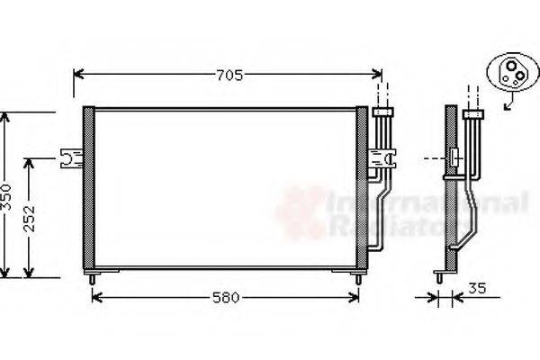 VAN WEZEL 59005086 Конденсатор, кондиціонер