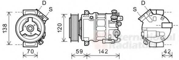 VAN WEZEL 3700K576 Компресор, кондиціонер