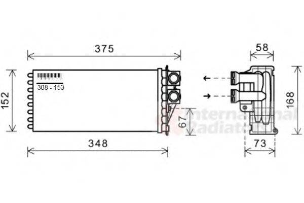 VAN WEZEL 40006359 Теплообмінник, опалення салону