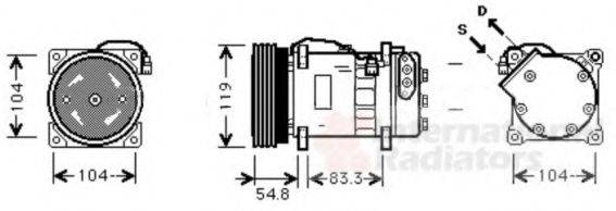 VAN WEZEL 5800K281 Компресор, кондиціонер