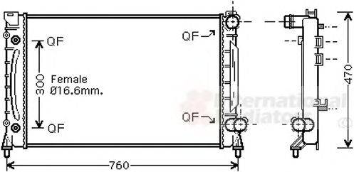 VAN WEZEL 03002158 Радіатор, охолодження двигуна