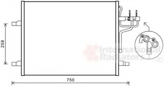 VAN WEZEL 18005483 Конденсатор, кондиціонер