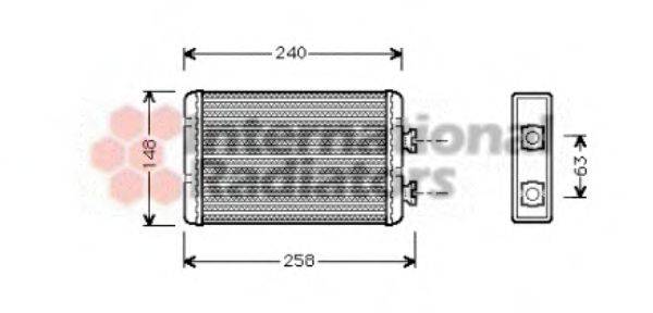 VAN WEZEL 06006210 Теплообмінник, опалення салону