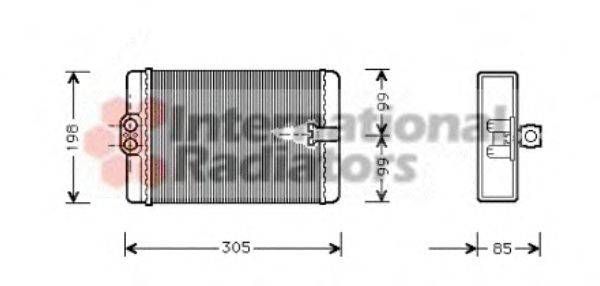 VAN WEZEL 30006250 Теплообмінник, опалення салону