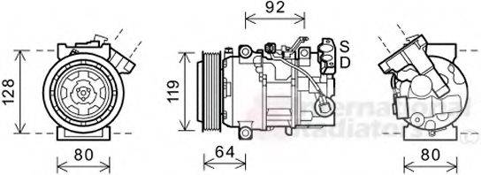 VAN WEZEL 4300K492 Компресор, кондиціонер