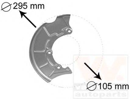 VAN WEZEL 5888372 Відбивач, диск гальмівного механізму