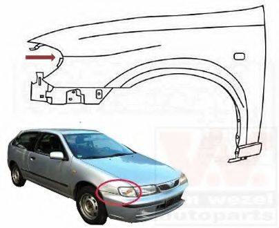 VAN WEZEL 3319655 Крило
