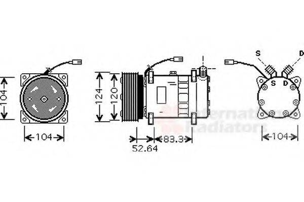 VAN WEZEL 0100K095 Компресор, кондиціонер