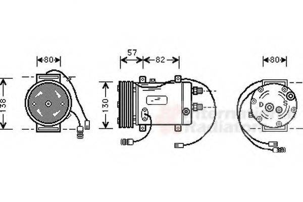 VAN WEZEL 0300K006 Компресор, кондиціонер