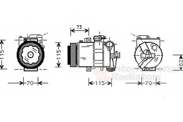 VAN WEZEL 0300K014 Компресор, кондиціонер