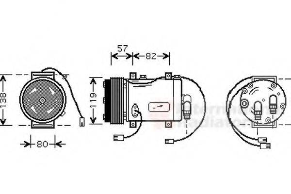 VAN WEZEL 0300K143 Компресор, кондиціонер