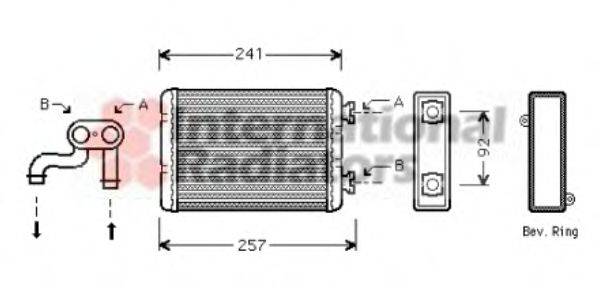 VAN WEZEL 06006257 Теплообмінник, опалення салону