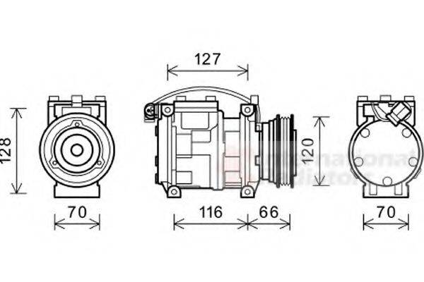 VAN WEZEL 0600K232 Компресор, кондиціонер