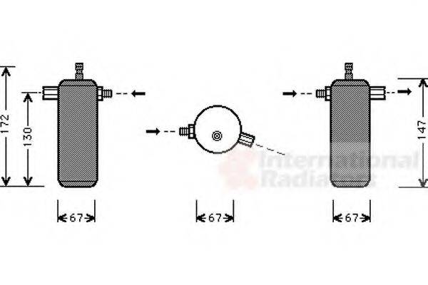 VAN WEZEL 0700D044 Осушувач, кондиціонер