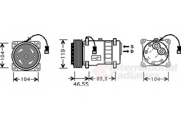 VAN WEZEL 0900K019 Компресор, кондиціонер