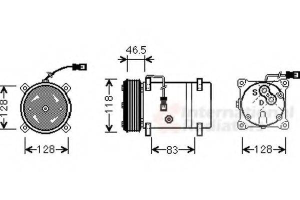 VAN WEZEL 0900K158 Компресор, кондиціонер