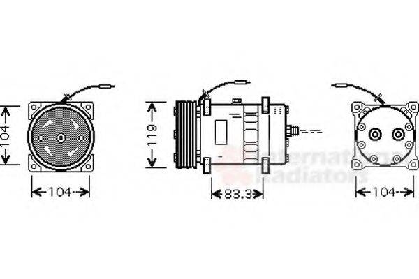 VAN WEZEL 0900K176 Компресор, кондиціонер