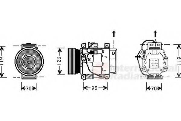 VAN WEZEL 1700K036 Компресор, кондиціонер