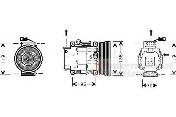 VAN WEZEL 1700K041 Компресор, кондиціонер