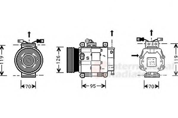 VAN WEZEL 1700K063 Компресор, кондиціонер