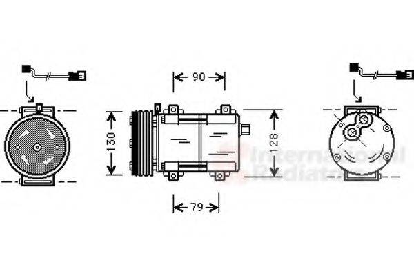 VAN WEZEL 1800K280 Компресор, кондиціонер