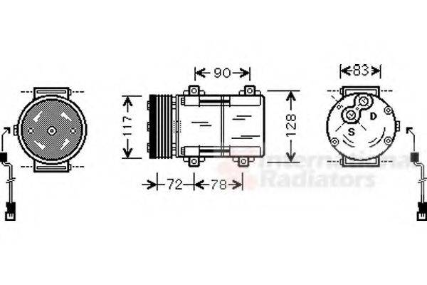 VAN WEZEL 1800K285 Компресор, кондиціонер