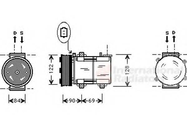 VAN WEZEL 1800K352 Компресор, кондиціонер