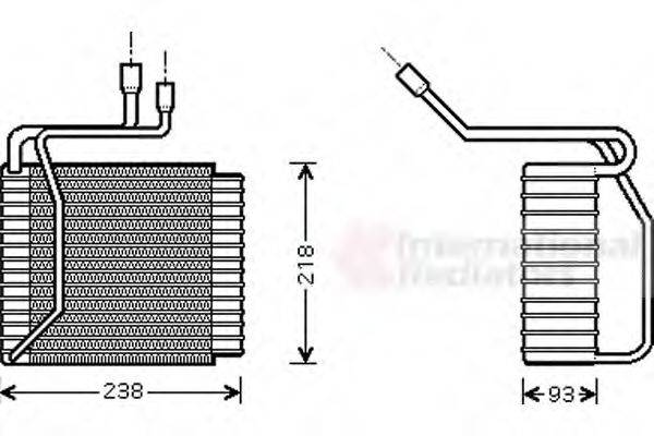 VAN WEZEL 1800V109 Випарник, кондиціонер