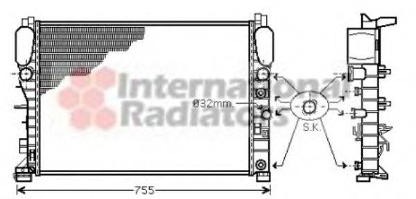 VAN WEZEL 30002341 Радіатор, охолодження двигуна