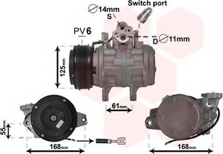 VAN WEZEL 7400K030 Компресор, кондиціонер