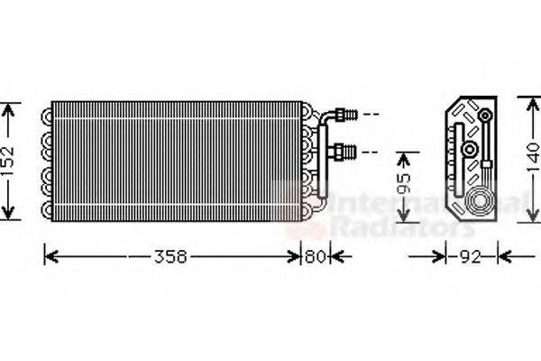 VAN WEZEL 3700V049 Випарник, кондиціонер