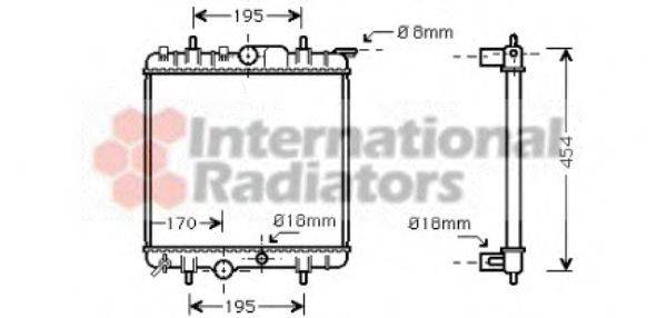 VAN WEZEL 40002224 Радіатор, охолодження двигуна