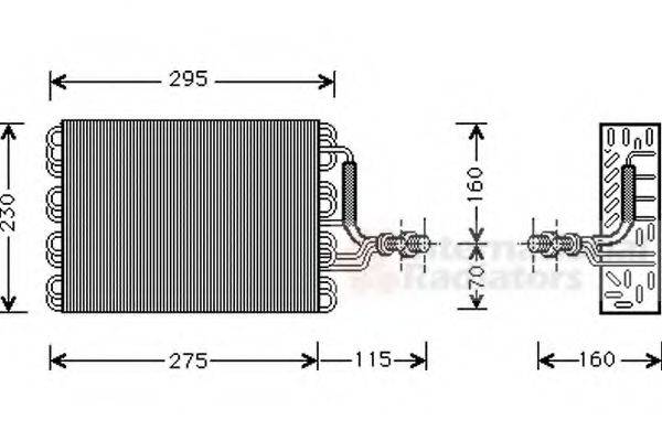 VAN WEZEL 5800V016 Випарник, кондиціонер