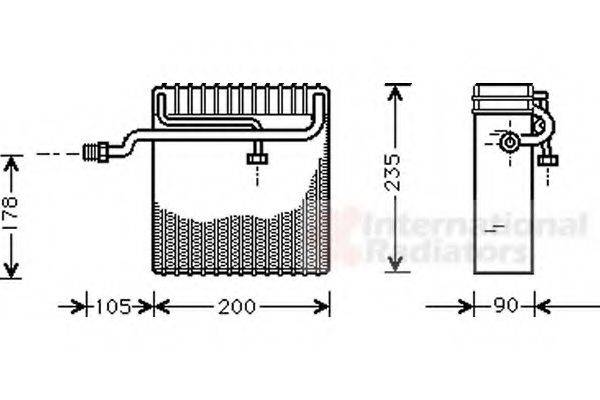 VAN WEZEL 8100V036 Випарник, кондиціонер