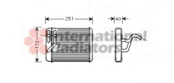 VAN WEZEL 82006120 Теплообмінник, опалення салону