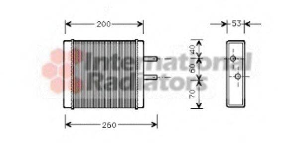 VAN WEZEL 83006009 Теплообмінник, опалення салону