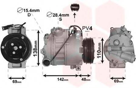 VAN WEZEL 0600K443 Компресор, кондиціонер