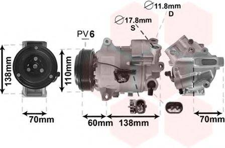 VAN WEZEL 3700K616 Компресор, кондиціонер