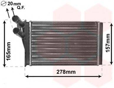 VAN WEZEL 03006097 Теплообмінник, опалення салону