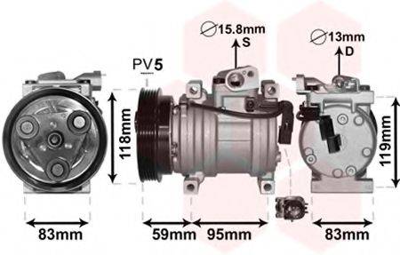 VAN WEZEL 8300K200 Компресор, кондиціонер