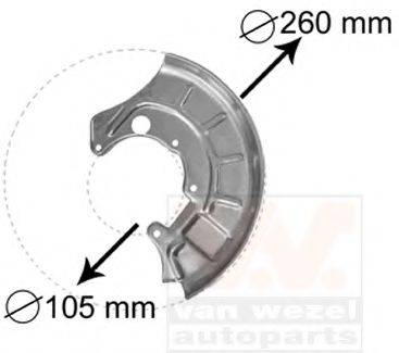 VAN WEZEL 5812371 Відбивач, диск гальмівного механізму