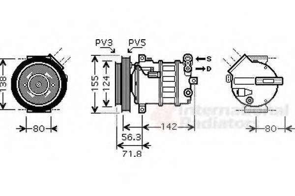 VAN WEZEL 0100K107 Компресор, кондиціонер