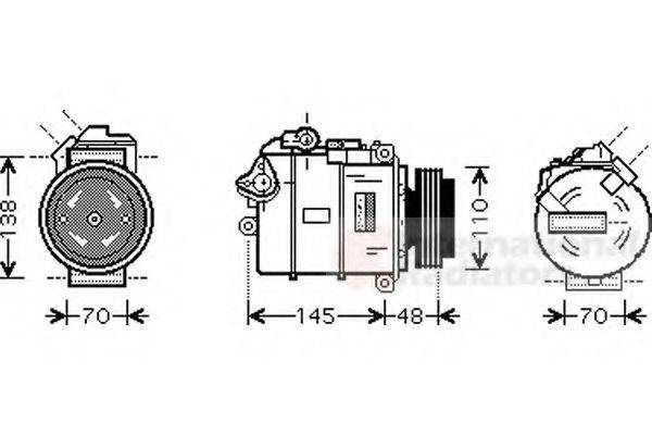 VAN WEZEL 0600K348 Компресор, кондиціонер