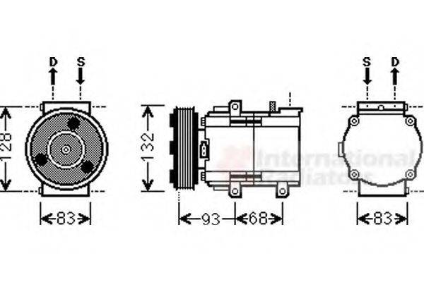 VAN WEZEL 1800K435 Компресор, кондиціонер