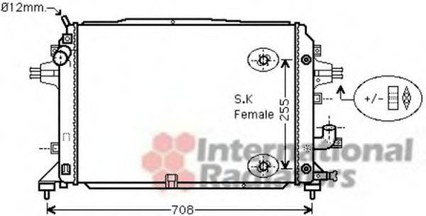 VAN WEZEL 37002460 Радіатор, охолодження двигуна