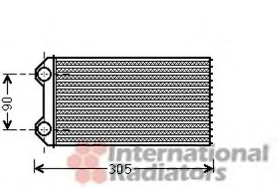 VAN WEZEL 43006439 Теплообмінник, опалення салону